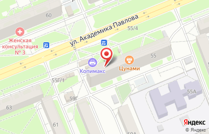 Фирменный магазин Ермолино на улице Академика Павлова на карте