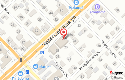 Волгоградский филиал Банкомат, КБ Петрокоммерц на Череповецкой улице на карте