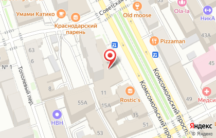 Почтовое отделение Почта России на Комсомольском проспекте на карте