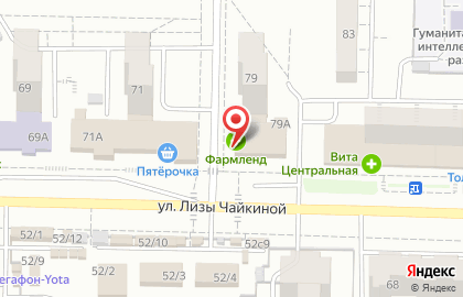 Торгово-выставочный зал Нуга Бест в Комсомольском районе на карте