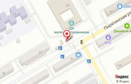 Магазин продуктов на Пирятинской улице на карте