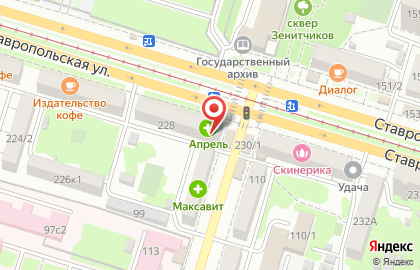 Салон Пенснэ Оптик на Ставропольской улице на карте