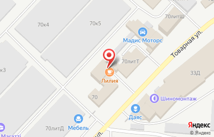 Зубр на Товарной улице на карте