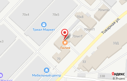 Зубр на Товарной улице на карте