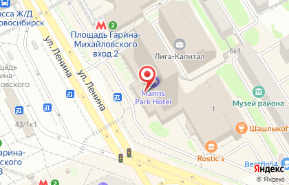 Ресторан Lobby Bar на Площади Гарина-Михайловского на карте