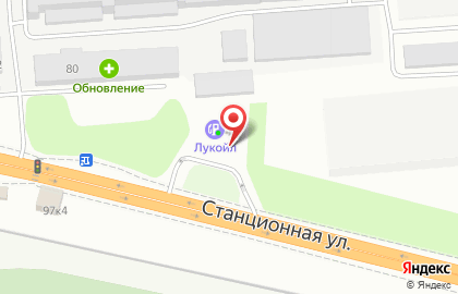 Автозаправочная станция Лукойл на Станционной улице на карте