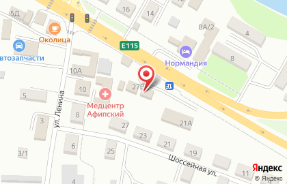 Автостоянка на Шоссейной улице на карте