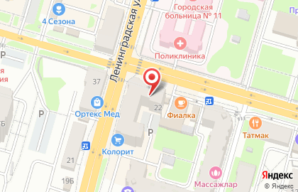Магазин тканей и текстиля Русский ситец на Ленинградской улице на карте