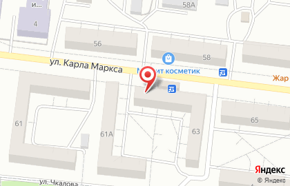 Мясной магазин Йола маркет на улице Карла Маркса, 63 в Зеленодольске на карте