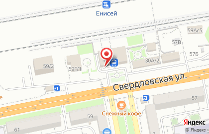 Енисей на Свердловской улице на карте