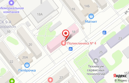 Поликлиника №4 г. Йошкар-Олы на карте