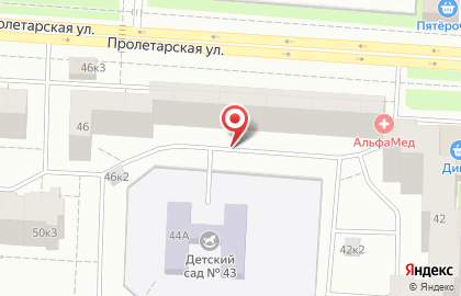 Медицинский центр АльфаМед на Пролетарской улице на карте