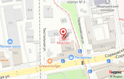 Медицинский центр "Медлайт" на Первомайской улице на карте