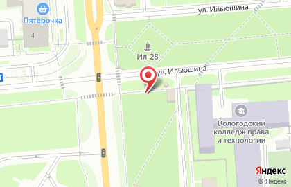 Киоск по продаже хлебобулочных изделий Федотовский хлеб на улице Ильюшина на карте