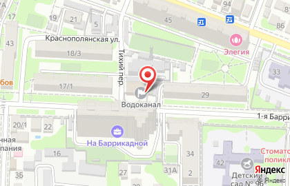ОАО ПО Водоканал на 1-ой Баррикадной улице на карте