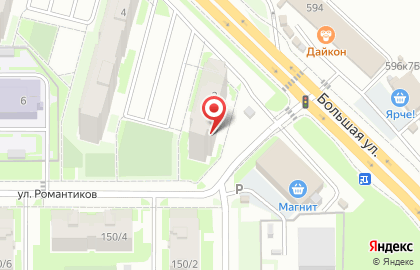 Салон красоты Бэлль на улице Романтиков на карте