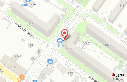 Киоск по продаже кондитерских изделий на Московской улице на карте