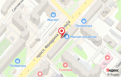 Магазин канцелярских товаров и игрушек на проспекте Фридриха Энгельса на карте