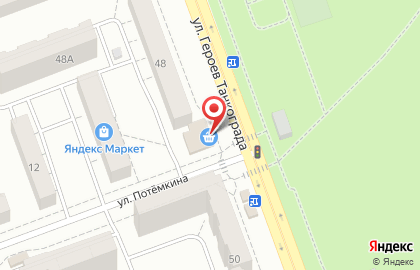 Супермаркет Spar на улице Героев Танкограда на карте