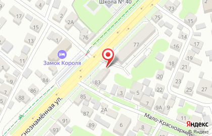 Шиномонтажная мастерская на Краснознамённой улице на карте