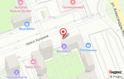 Барбешоп Borodach на Бунинской на карте