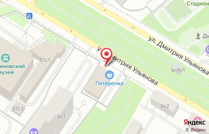 Киоск фастфудной продукции на улице Дмитрия Ульянова на карте