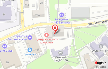 Медицинский центр Центр женского здоровья в переулке Дмитрия Донского на карте