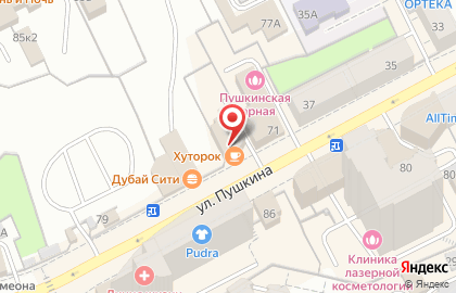 Акварель на улице Пушкина на карте