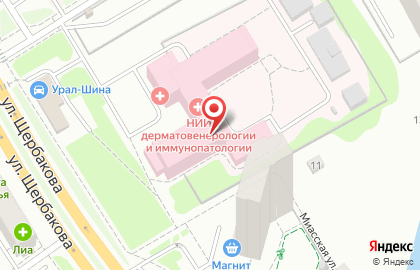 УрНИИДВиИ, Уральский НИИ дерматовенерологии и иммунопатологии на карте