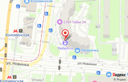 Оптовая цветочная база Цветы мира на метро Коломенская на карте