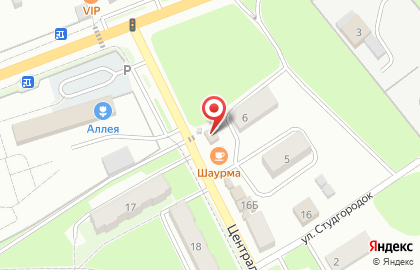 Продуктовый магазин на Центральной, 16б к4 на карте