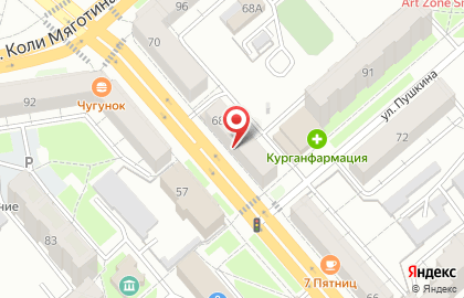 Салон Оптика 100% на улице Красина на карте