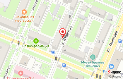 Продуктовый магазин в Брянске на карте