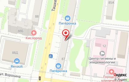Магазин сантехники Сантех Ресурс на Ташкентской улице на карте
