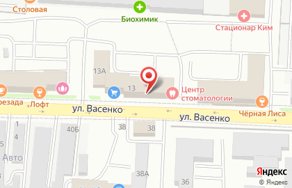 Кафетерий на улице Васенко на карте