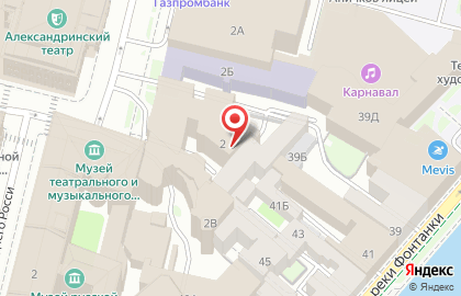 Банк ВТБ на метро Невский проспект на карте