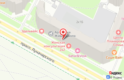 Магазин зоотоваров на ул. Ушинского, 2 к1 на карте