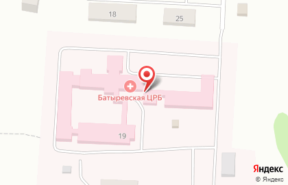 Батыревская центральная районная больница на улице Мира на карте