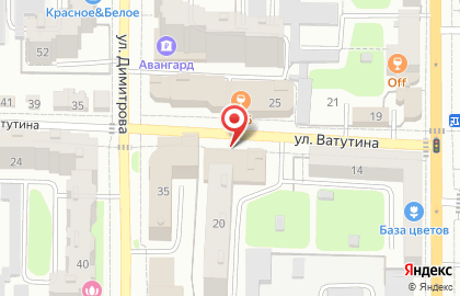 ОАО Банкомат, Балтийский Банк на улице Ватутина на карте