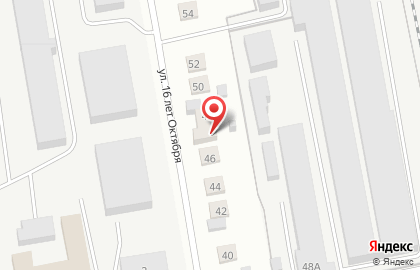 Торговая компания Газкомплект на улице 16 лет Октября на карте