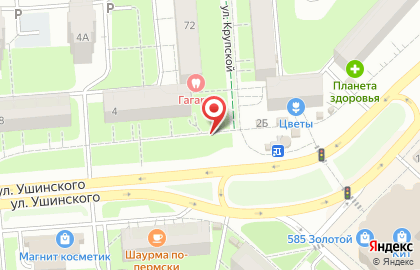 Киоск по продаже фруктов и овощей в Мотовилихинском районе на карте