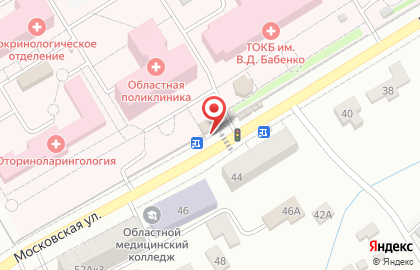Аптека, ОАО Тамбовфармация на Московской улице на карте