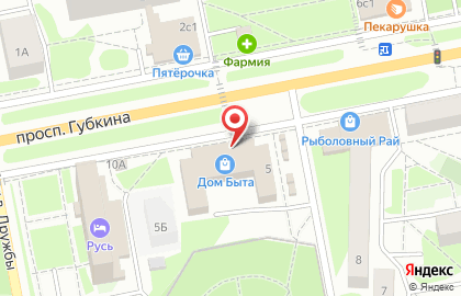 Рекламное агентство Колорит на проспекте Губкина на карте