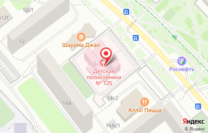 Детская городская поликлиника №125 в Алтуфьевском районе на карте