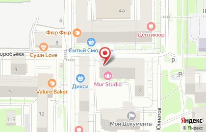 Студия красоты AK studio на улице Воробьёва на карте