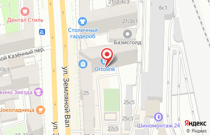 Ломбард Янтарный на улице Земляной Вал на карте