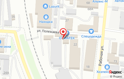 Продовольственный магазин Байкал на улице Полежаева на карте