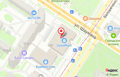 Ресторан быстрого питания KFC на Белореченской улице на карте