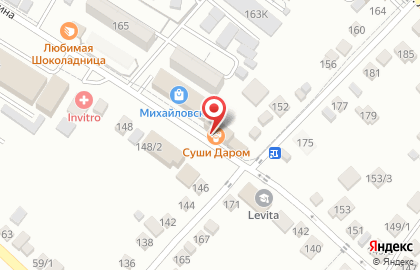 Служба доставки Суши Даром в Михайловске на карте