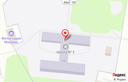 Основная общеобразовательная школа №3 в Полярных Зорях на карте